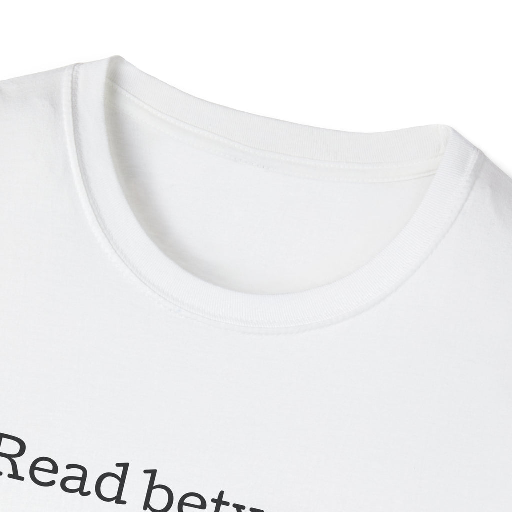 Read Between the Lines Unisex Softstyle T-Shirt - Comfortable Casual Wear for Book Lovers